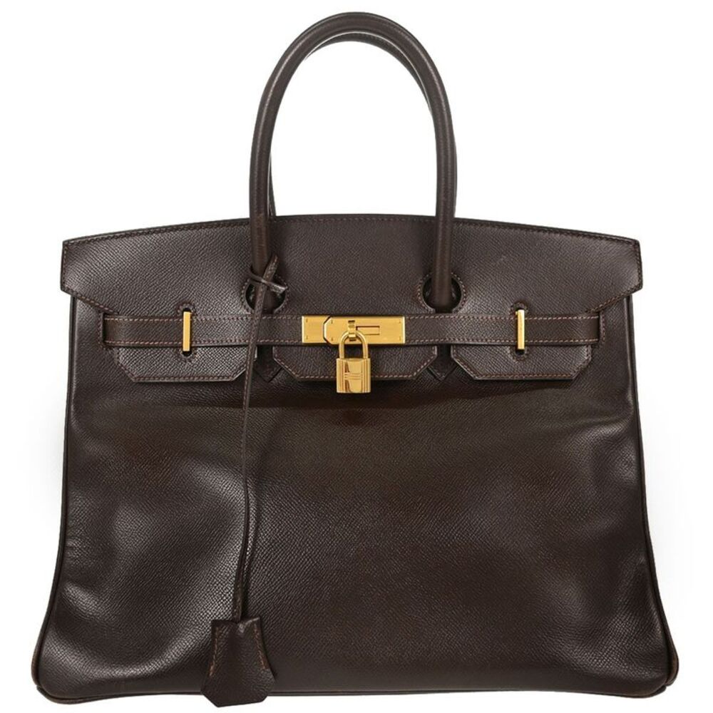Hermes Birkin Brown Courchevel With Gold Hardware Brown Leather Handbag
